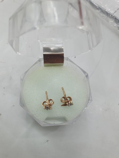 Купить Серьги золото 585 0,69g, вес изделия 0.79g в Иркутск за 3800 руб.