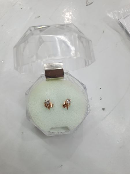 Купить Серьги золото 585 0,69g, вес изделия 0.79g в Иркутск за 3800 руб.