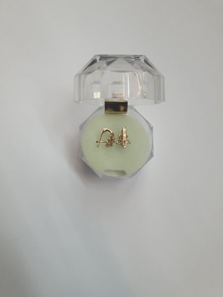 Купить Серьги золото 585 1,02g, вес изделия 1.18g в Иркутск за 5500 руб.