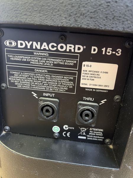 акустическая система (колонки) Dynacord D 15-3 в Иркутск