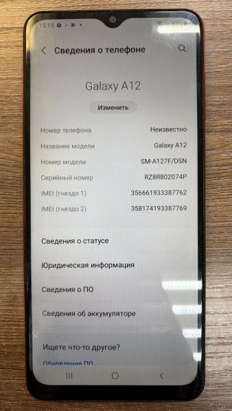 сотовый телефон Samsung Galaxy A12 4/64GB (A127F) Duos в Иркутск