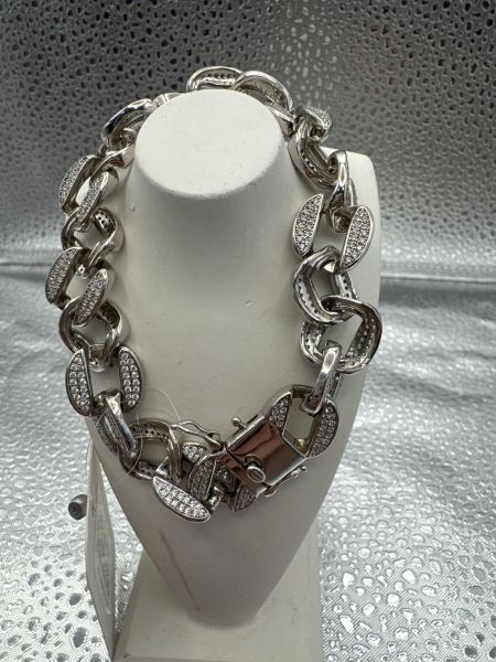 серебряный браслет Браслет серебро 925 34,99g, вес изделия 35.56g, длина 20 см в Иркутск