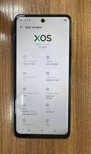 сотовый телефон Infinix Hot 40i 8/256GB (X6528B) Duos в Иркутск