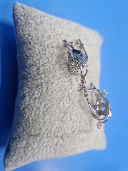 серебряные серьги Серьги серебро 925 3,57g, вес изделия 3.57g в Иркутск