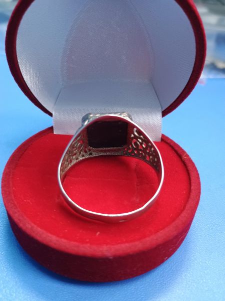 серебряное кольцо Кольцо серебро 925 5,00g, вес изделия 6.45g, размер 23, 01 камень в Иркутск