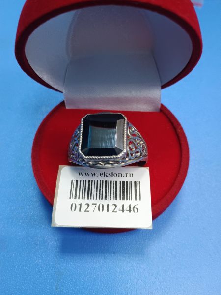 серебряное кольцо Кольцо серебро 925 5,00g, вес изделия 6.45g, размер 23, 01 камень в Иркутск