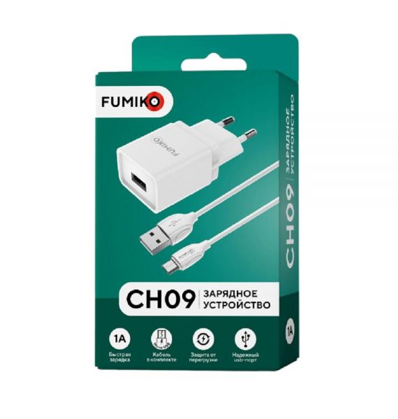 Купить СЗУMicroUsb FUMIKO адаптер+кабель в ассортименте в Улан-Удэ за 399 руб.