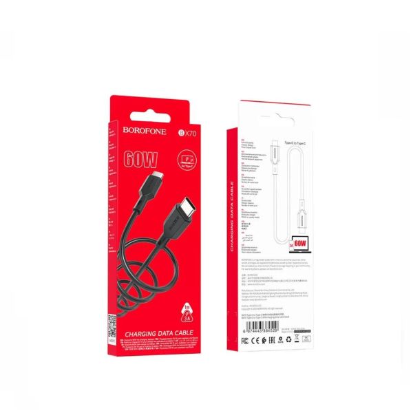 Купить Type-C-Type-C Borofone BX70 1M (кабель) в Иркутск за 249 руб.