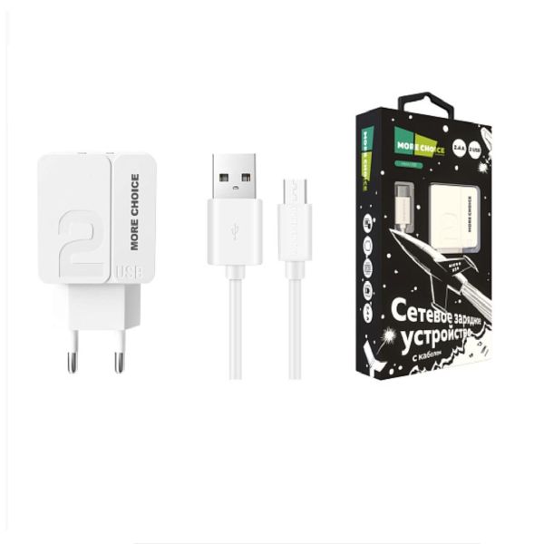 Купить СЗУMicroUSB MoreChoice 2.4A в Иркутск за 399 руб.
