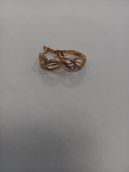 Купить Серьги золото 585 2,84g, вес изделия 3.8g в Чита за 17400 руб.