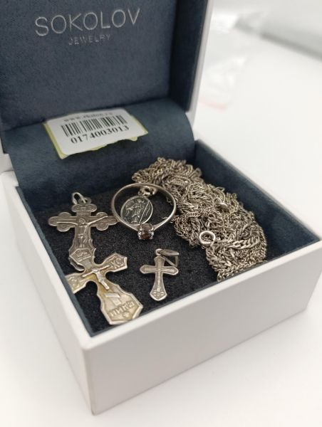 Купить Лом (Горсть) серебро 925 19,97g, вес изделия 21.07g в Усть-Илимск за 1400 руб.