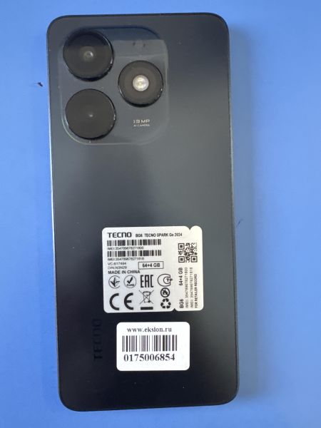 Купить TECNO Spark Go 2024 4/64GB (BG6) Duos в Шелехов за 3800 руб.