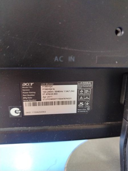 монитор Acer P196HQV в Шелехов