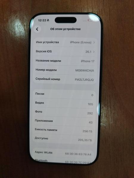 сотовый телефон Apple iPhone 17 256GB в Шелехов