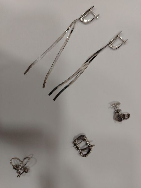 серебряные серьги Серьги серебро 925 7,69g, вес изделия 8.07g в Шелехов