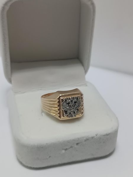 золотые кольца Кольцо золото 585 4,46g, вес изделия 4.46g, размер 21 в Иркутск