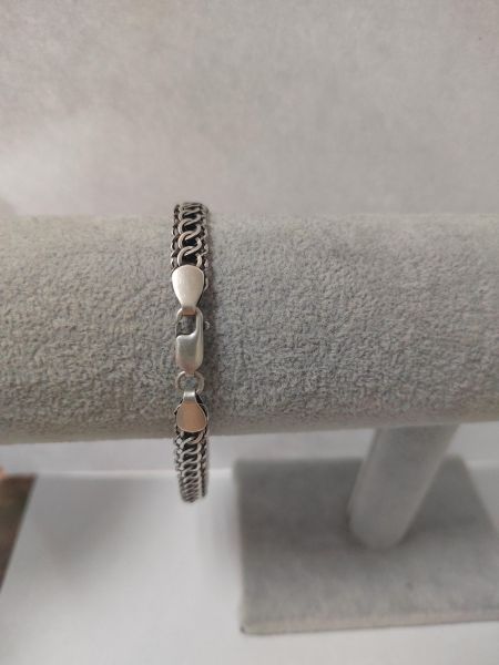 серебряный браслет Браслет серебро 925 11,23g, вес изделия 11.34g, длина 22 см в Ангарск