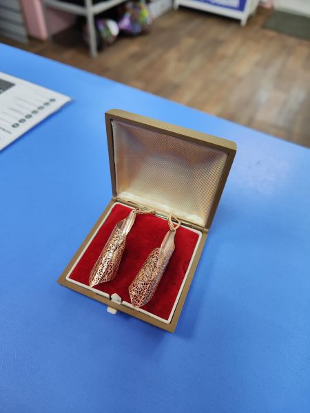 Купить Серьги золото 585 5,06g, вес изделия 5.06g в Иркутск за 28950 руб.