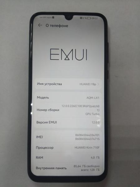 сотовый телефон Huawei Y8p 4/128GB (AQM-LX1) Duos в Иркутск