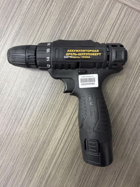 шуруповёрт аккумуляторный VESNA без модели (12V) с СЗУ в Ангарск