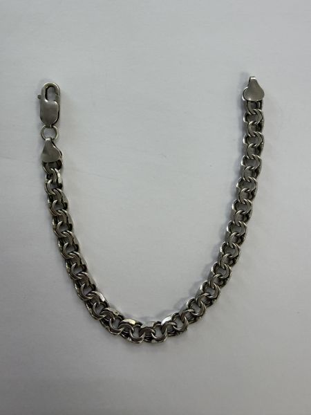 серебряный браслет Браслет серебро 925 12,14g, вес изделия 12.28g, длина 20 см в Ангарск