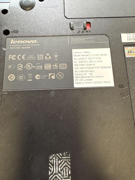 ноутбук Lenovo IdeaPad V580 59380498 (Intel HD/SSD 512GB) в Новосибирск