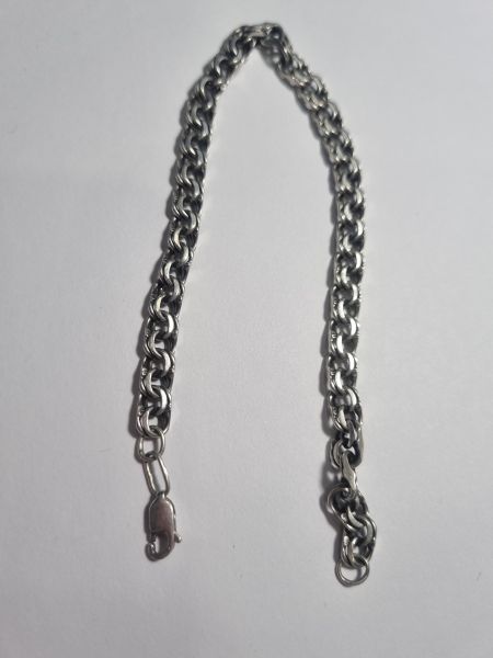 серебряный браслет Браслет серебро 925 9,54g, вес изделия 9.64g, длина 22 см в Иркутск