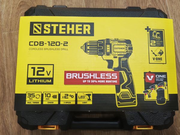 шуруповёрт аккумуляторный STEHER CDB-120-2 с СЗУ в Иркутск