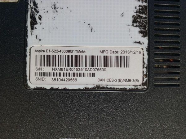 Купить Acer Aspire E1-522-45008G1TMnkk (SSD 256GB) в Усть-Илимск за 3700 руб.