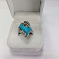 Кольцо серебро 925 5,53g, вес изделия 7.03g, размер 17