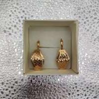 Серьги золото 585 3,81g, вес изделия 3.81g