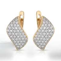 Серьги золото 585 1,56g, вес изделия 2.46g