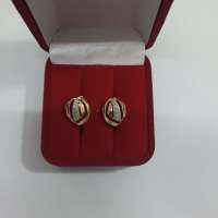 Серьги золото 585 2,00g, вес изделия 2.88g