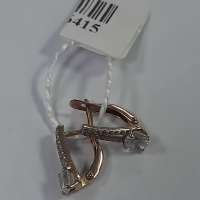 Серьги золото 585 1,76g, вес изделия 2.18g