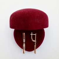 Серьги золото 585 2,16g, вес изделия 2.24g
