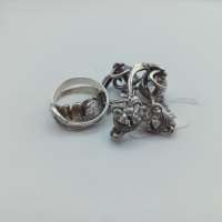 Лом (Горсть) серебро 925 12,09g, вес изделия 15.81g