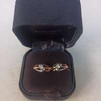 Серьги золото 585 1,94g, вес изделия 2.01g