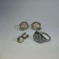 Лом (Горсть) серебро 925 15,23g, вес изделия 16.98g