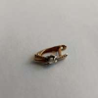 Серьга одна золото 585 0,90g, вес изделия 0.98g