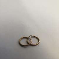 Серьги золото 585 0,60g, вес изделия 0.6g