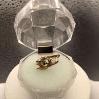 Серьга одна золото 583 1,84g, вес изделия 1.91g