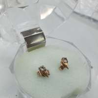 Серьги золото 585 0,69g, вес изделия 0.79g