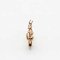 Серьга одна золото 585 0,88g, вес изделия 0.95g