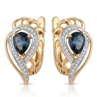 Серьги золото 585 4,23g, вес изделия 5.03g