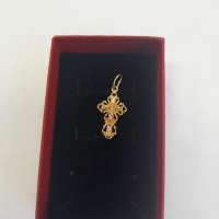 Крест золото 585 1,49g, вес изделия 1.5g