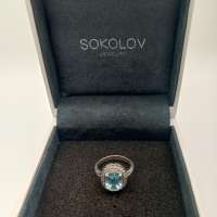 Кольцо серебро 925 2,29g, вес изделия 4.09g, размер 17